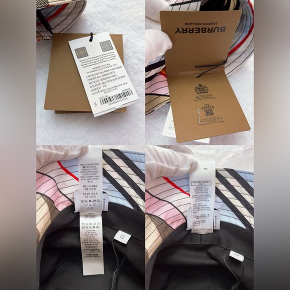 Authentic Burberry Montage print Silk  Bucket Hat - Picture 11 of 16